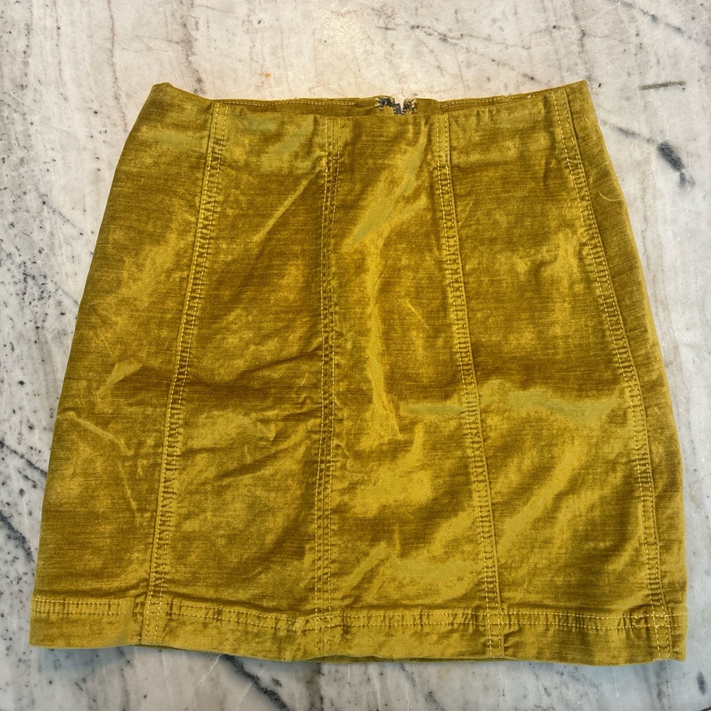 NWT Free People Velvet Mini Skirt